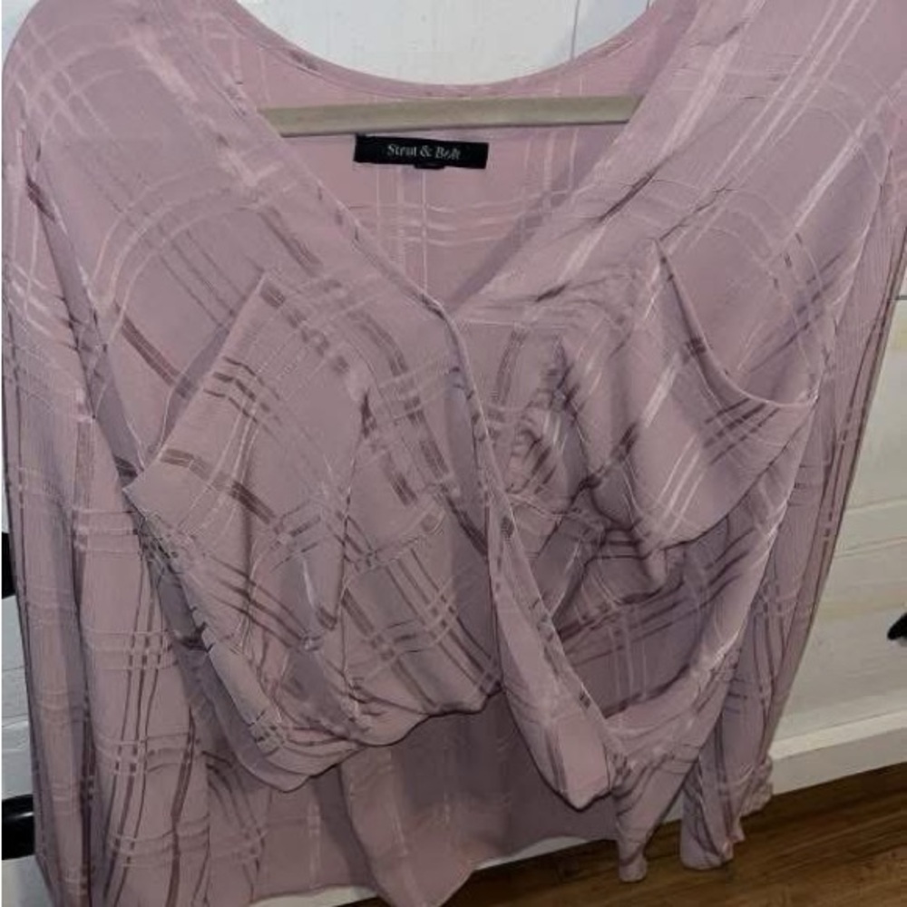 Women's Pink Plaid Top